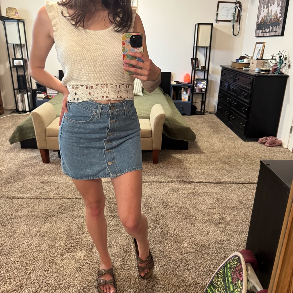 Levis Midi Denim Skirt